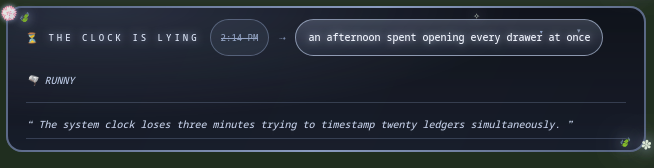 The Clock Is Lying