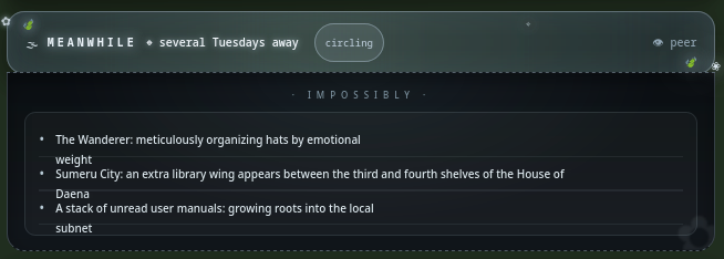 Meanwhile, Impossibly