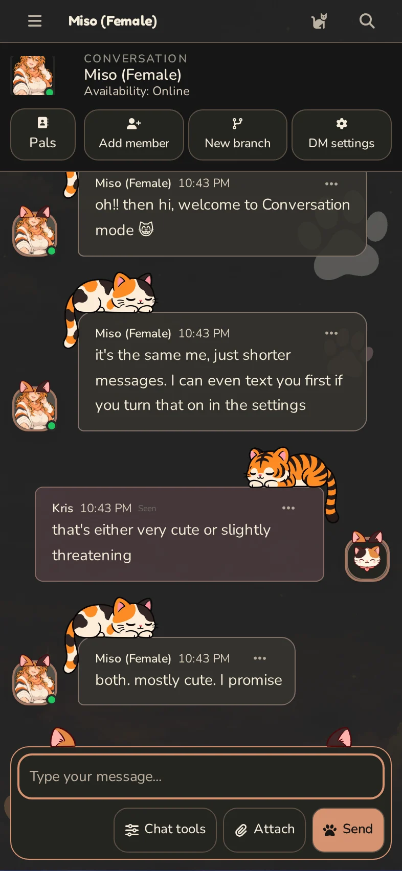 Conversation mode on a phone