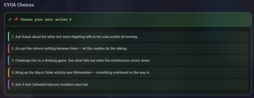 CYOA Choices