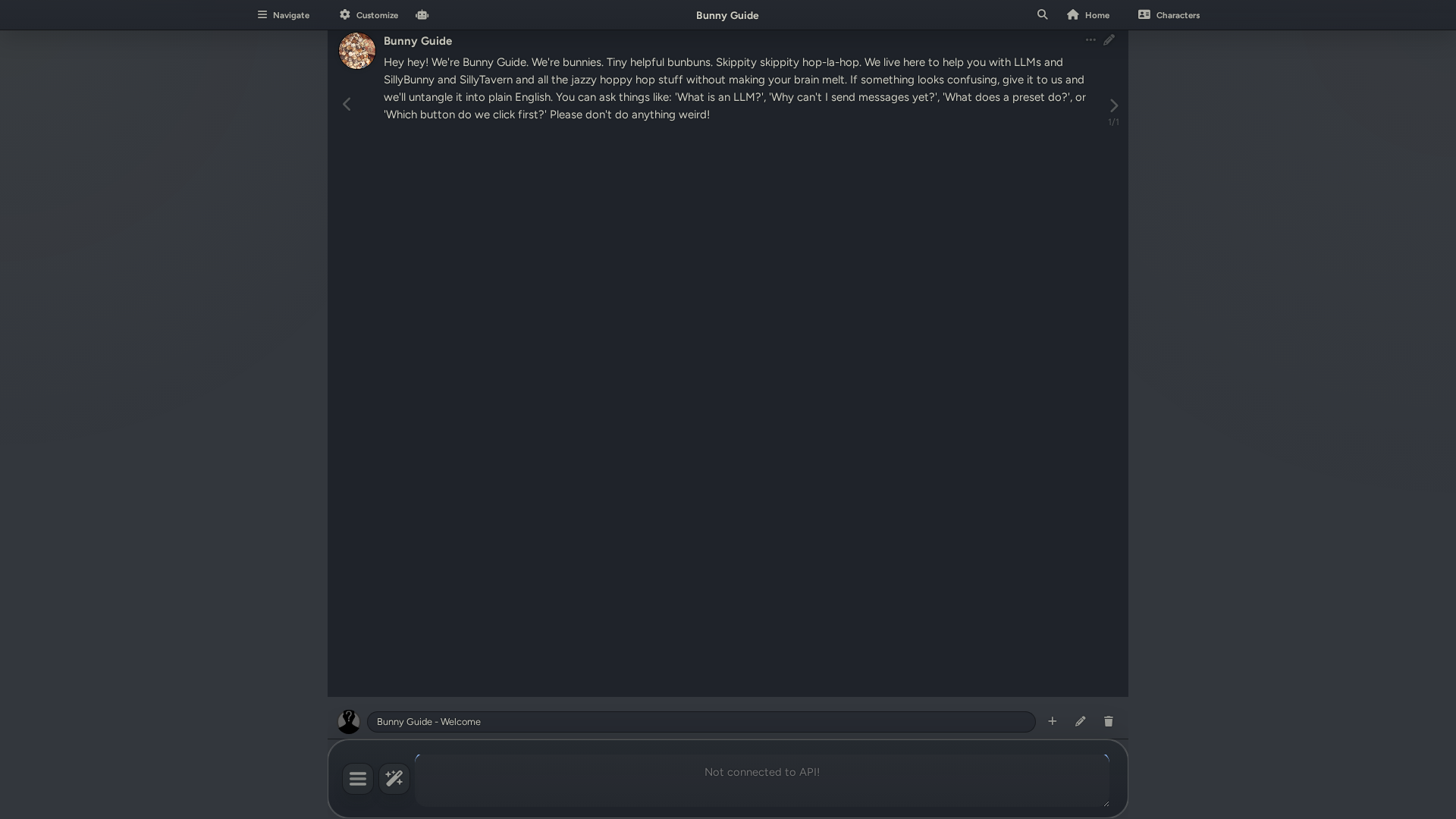 SillyBunny desktop In-Chat