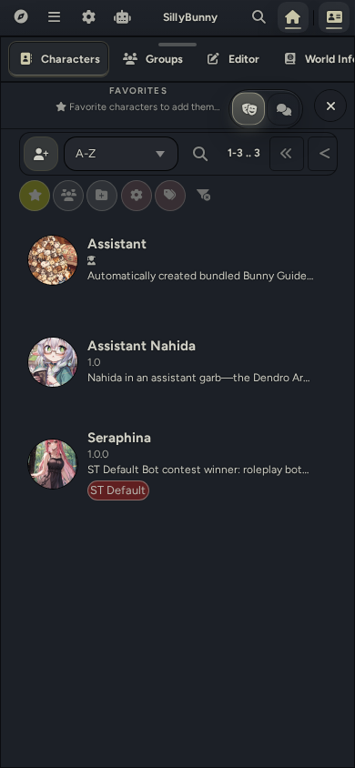 SillyBunny mobile Characters
