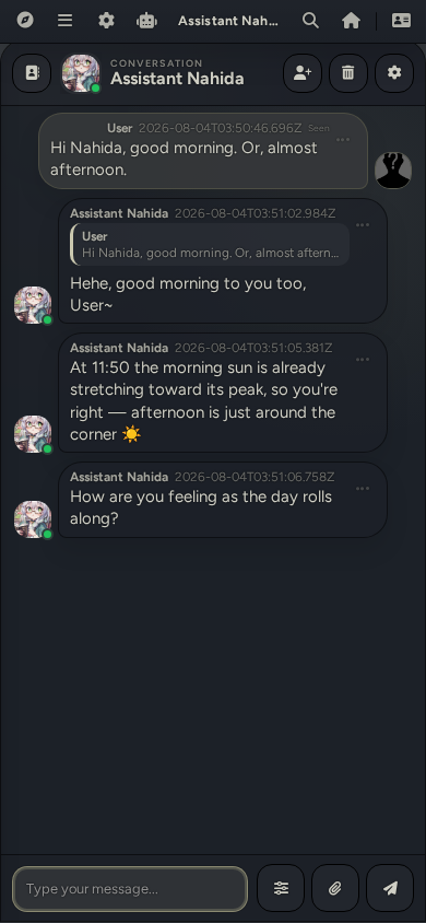 SillyBunny mobile Conversation Mode